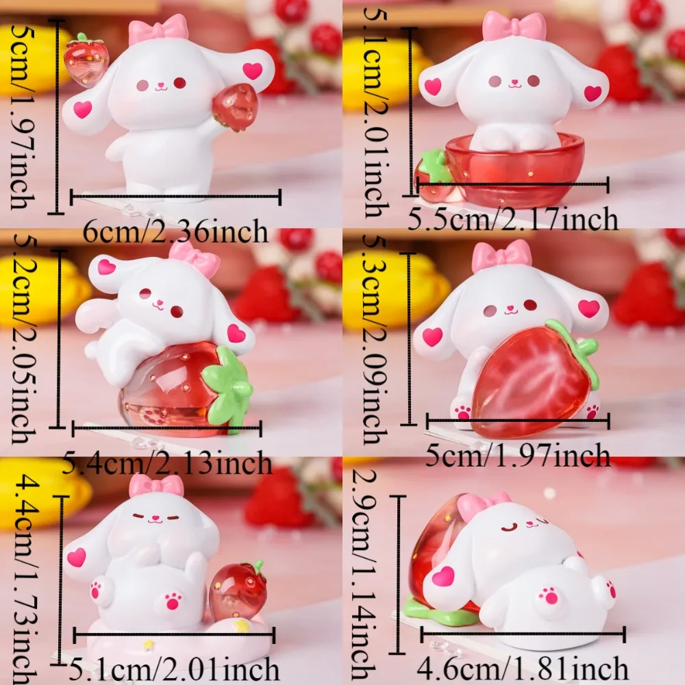 Ремесла из смолы фигурка клубничного кролика модель игрушки статуя мини-кролик