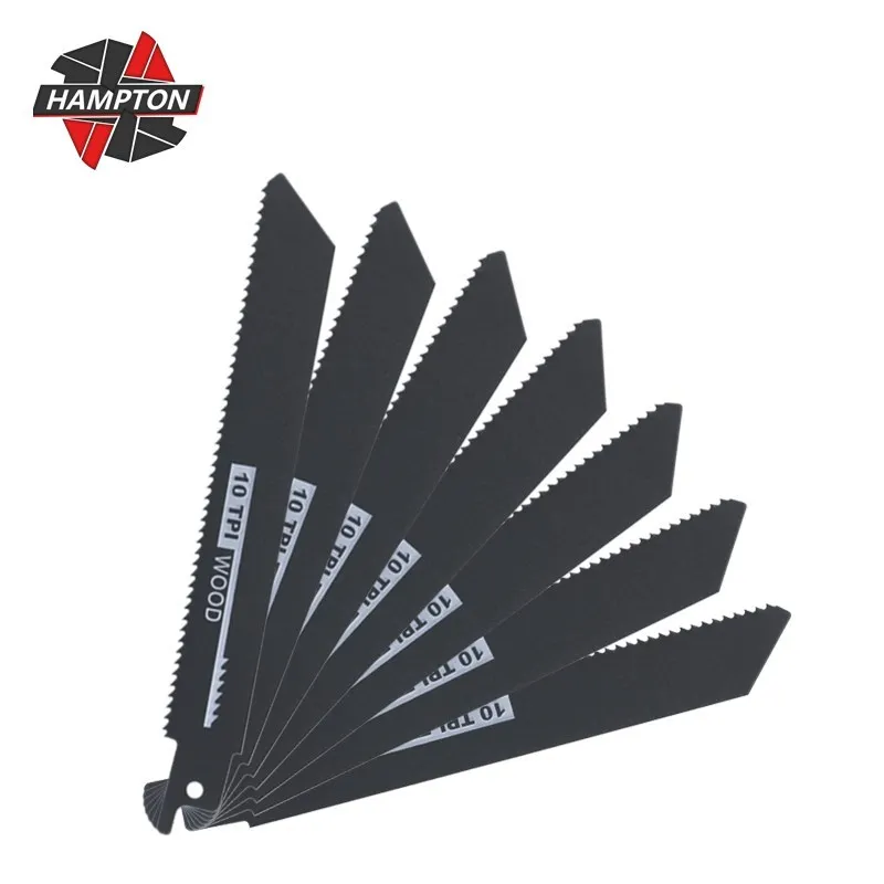 

HAMPTON Jig Saw Blade for Wood 6" 10TPI Wood Pruning Reciprocating Saw Blade Sharp Ground Teeth For Wood Fast Cutting