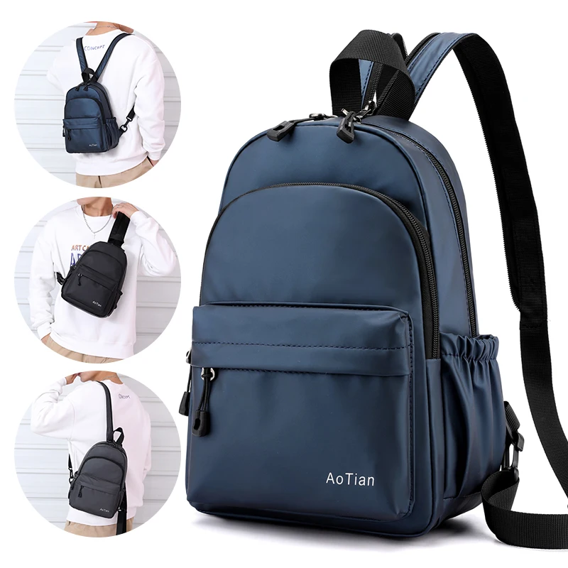 

Men's Messenger Bag Waist Bag man High Quality Shoulder Bag male Handbags Ipad Short Trip Crossbody Bag boys Oxford Chest Pack