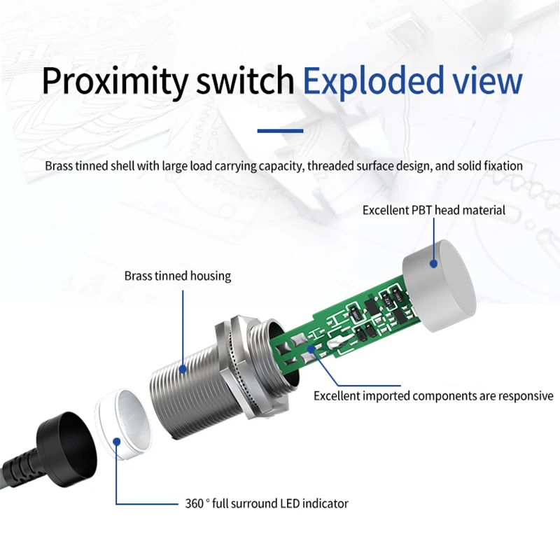 CHBG Индуктивный датчик приближения M8 на большие расстояния Диапазон обнаружения