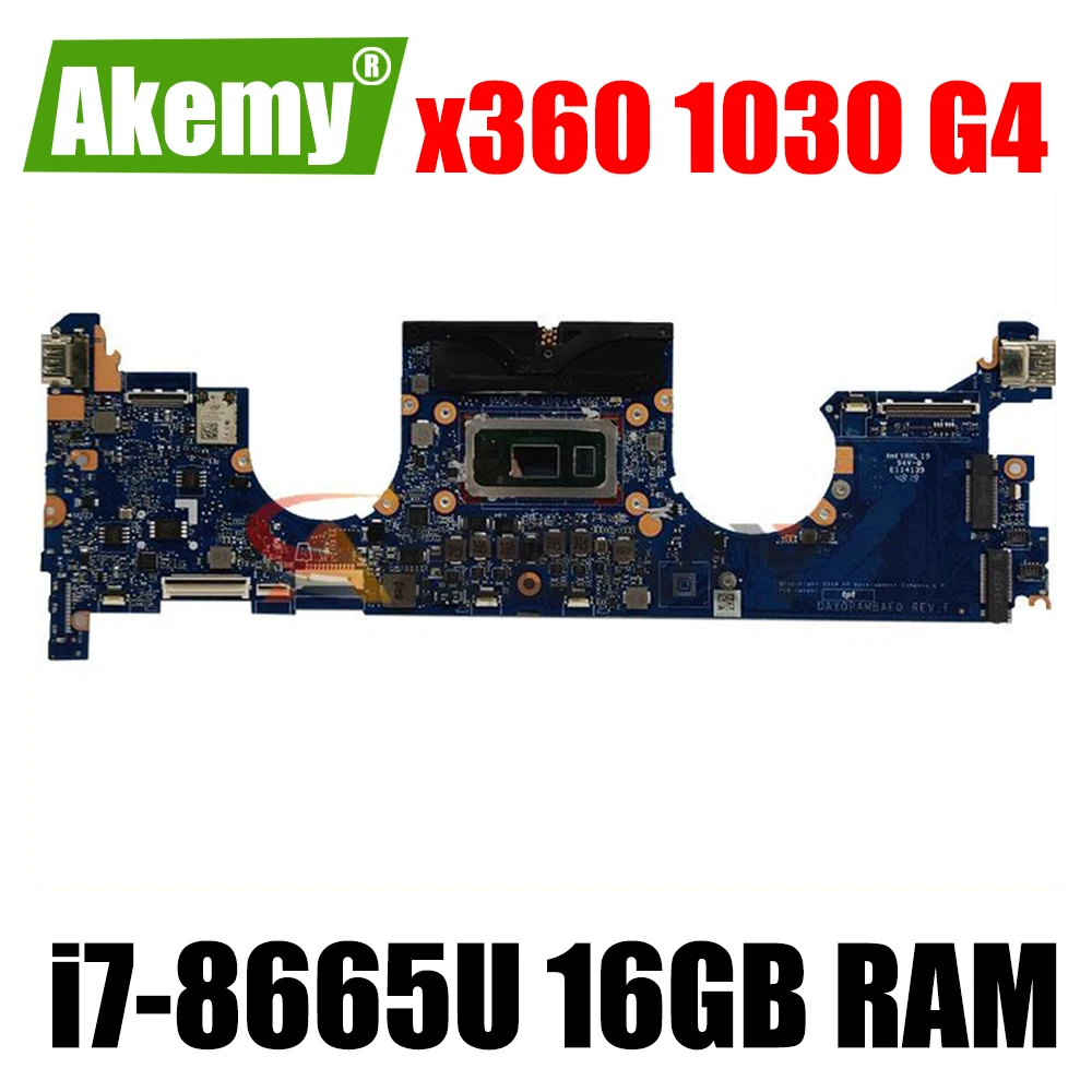 

DAY0PAMBAF0 Y0PA For HP EliteBook x360 1030 G4 Laptop NoteBook PC Motherboard L70769-601 L70769-001 with i7-8665U CPU 16GB RAM