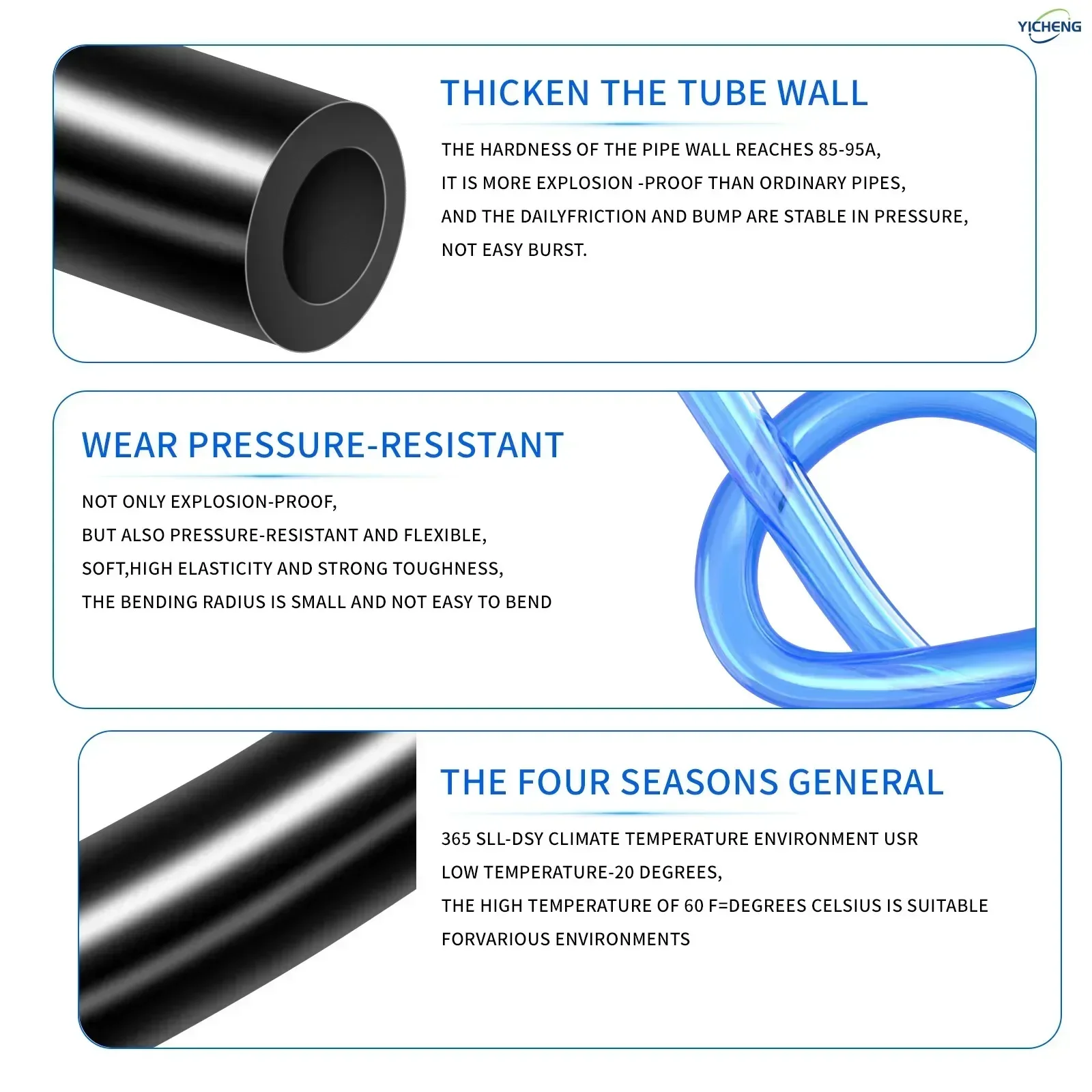 Пневматический шланг YICHENG 8 мм внутренний диаметр 12 внешний 10 метров
