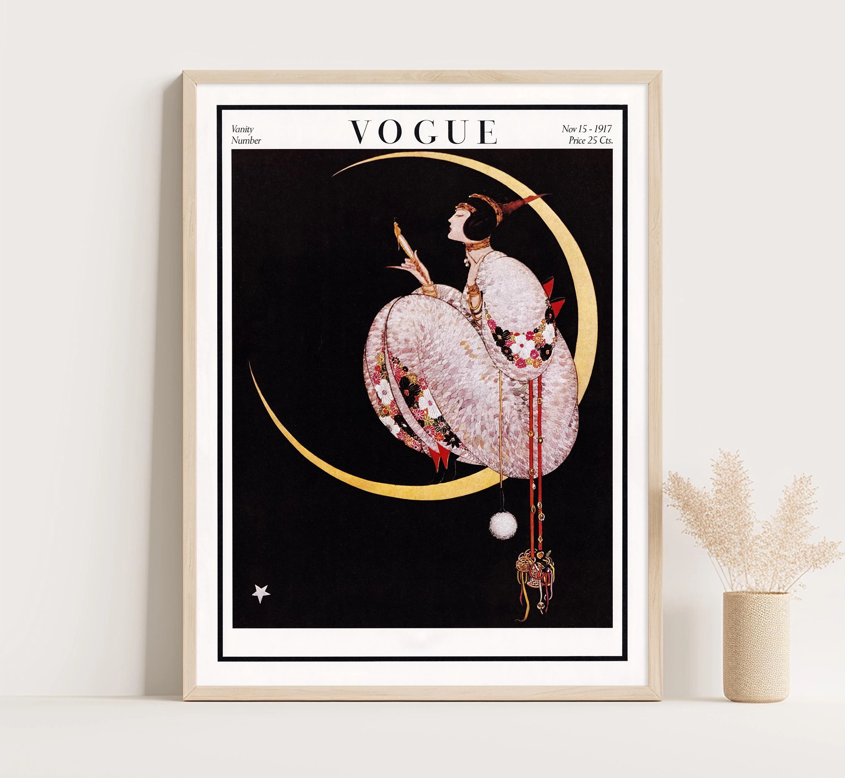 

Винтажный постер "Женщина и животные", печать на холсте