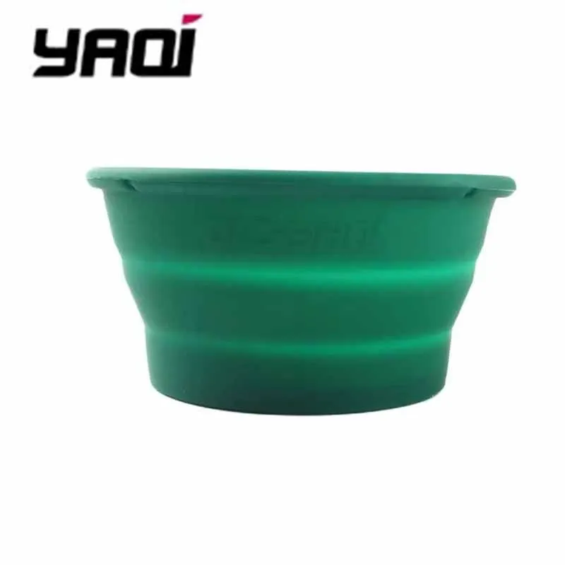 Yaqi Зеленая Складная силиконовая Чаша для бритья путешествий