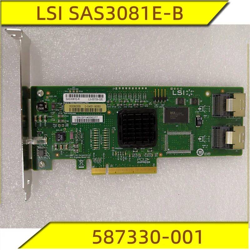 Оригинал для LSI SAS3081E-B 1068 Чип 8-port array карта 3 ГБ PCI-E 587330-001miniSAS порт RAID карта