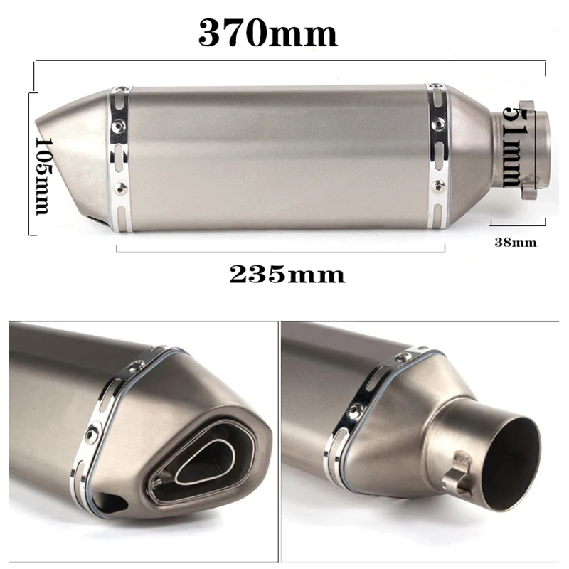 

38-51mm Motorcycle Motorbike Escape Moto Exhaust Muffler Pipe DB Killer For MT07 CBR 230 250 Nmax Duke 125 155 Tmax 500 Xmax