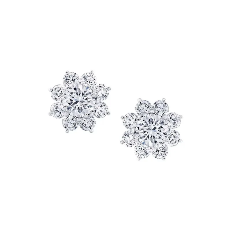 Модные серьги-гвоздики High Sense Sun Flower S925 стерлинговое серебро высокоуглеродистый