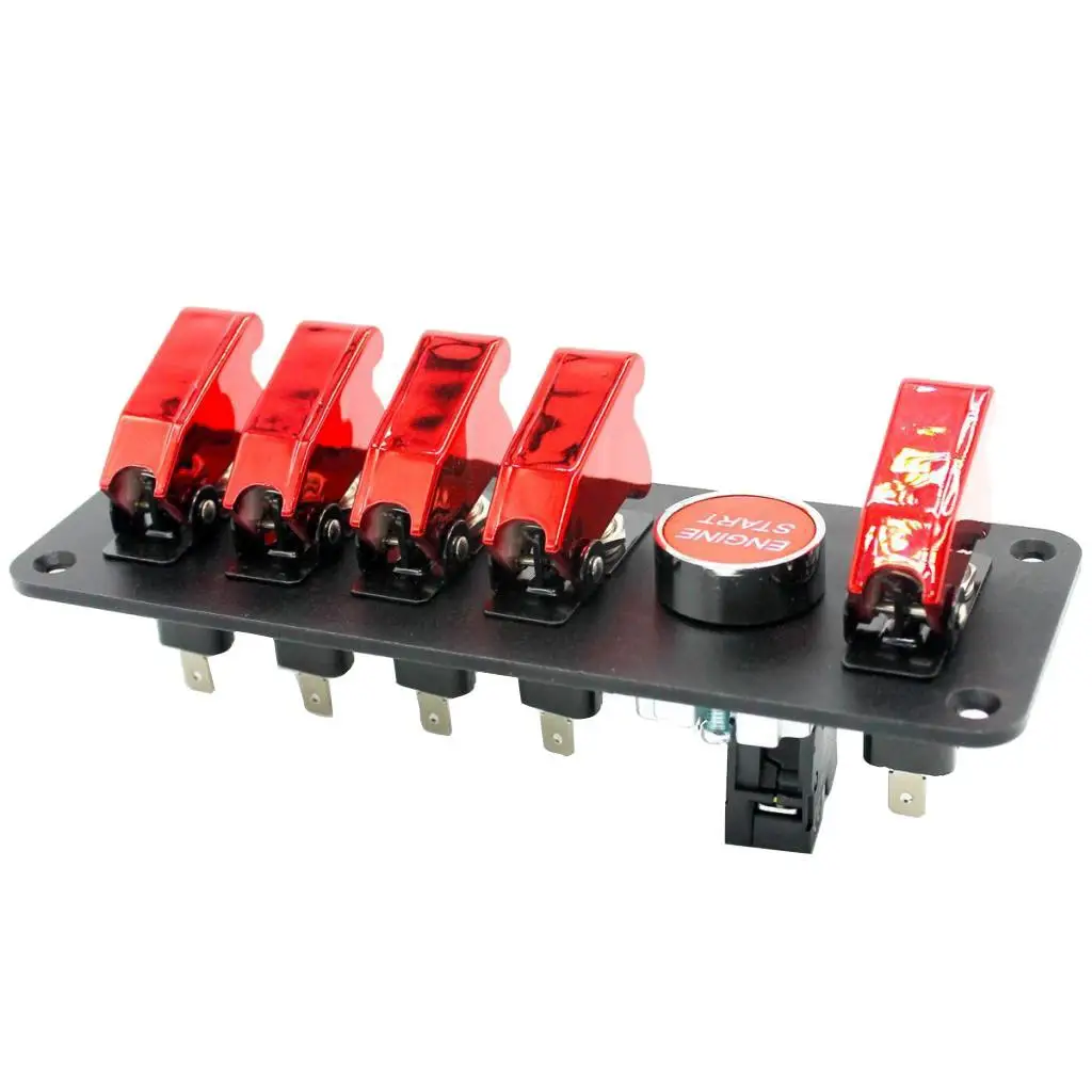 

Replacement 6Gang Start Push Button Switch ＆ Ignition Toggle 12V