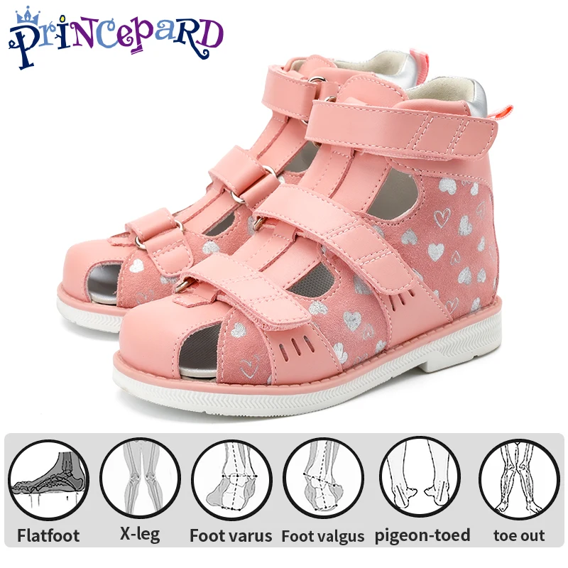 Orthopedic Shoes for Toddlers Princepard Baby First Walking Corrective Sandals Pink Grey Summer Girls Boys Footwear Size EU19-25