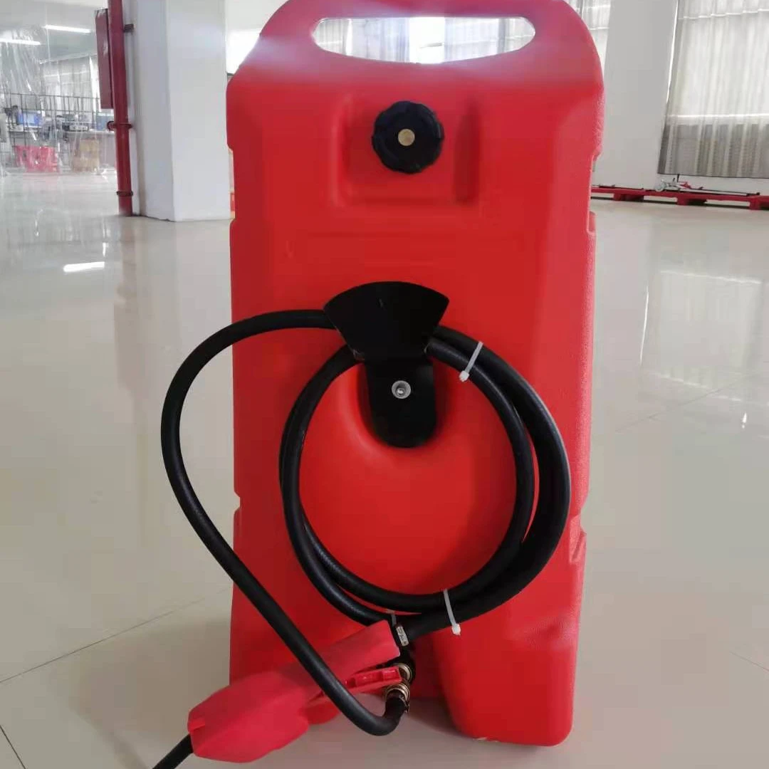 

JP Heater Fuel Tank/Fuel Gas Can with Plastic Fluid Transfer Pump and 14 Gallon Rolling Gas Can