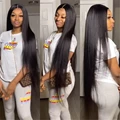 Fashow 30 32 34 36 40 inch Indian Hair Straight Hair Bundles 100% Human Hair Bundles Double Wefts Natural Thick Hair Extensions