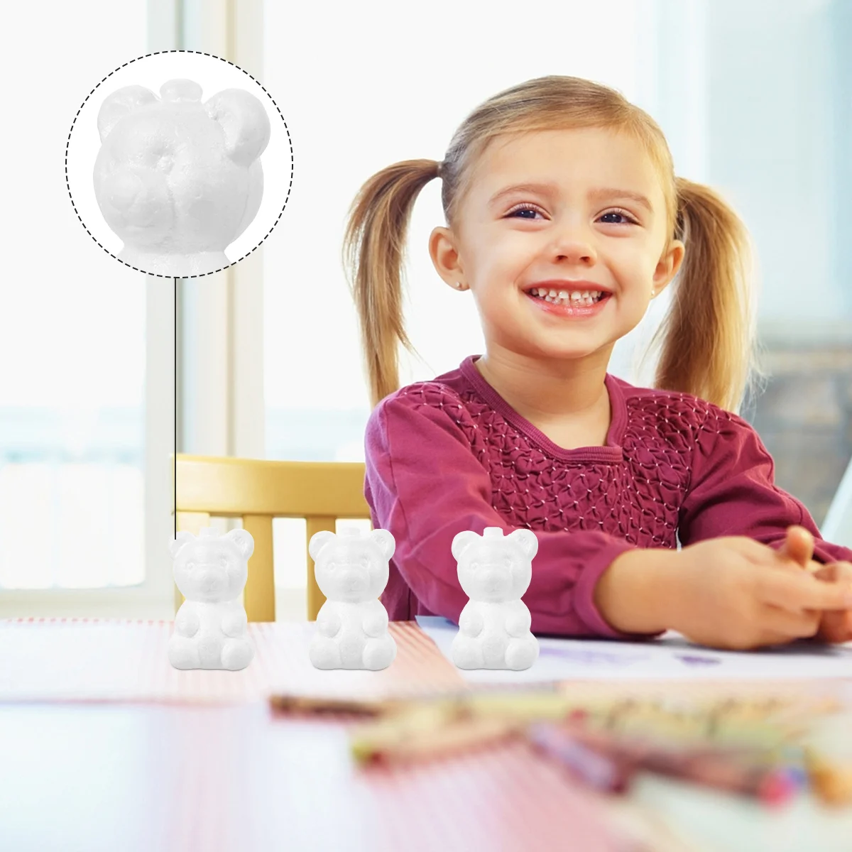 20 шт. пузырьковый медведь милые цветочные принадлежности скульптура шикарные