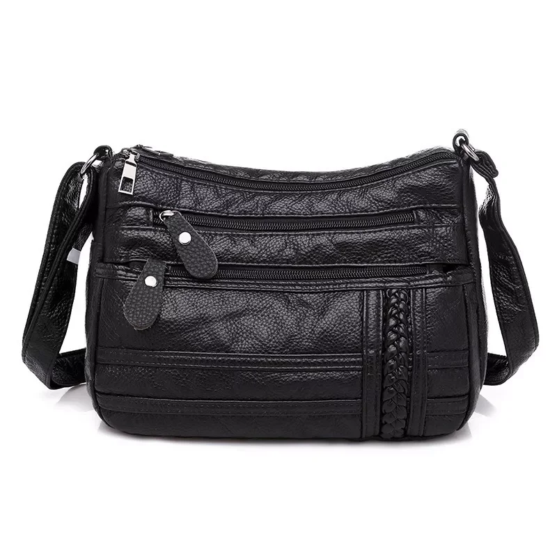 

Ladies Multi-pocket Messenger Bag High Quality Soft PU Leather Shoulder Bags Casual Crossbody Bags for Women 2022 New