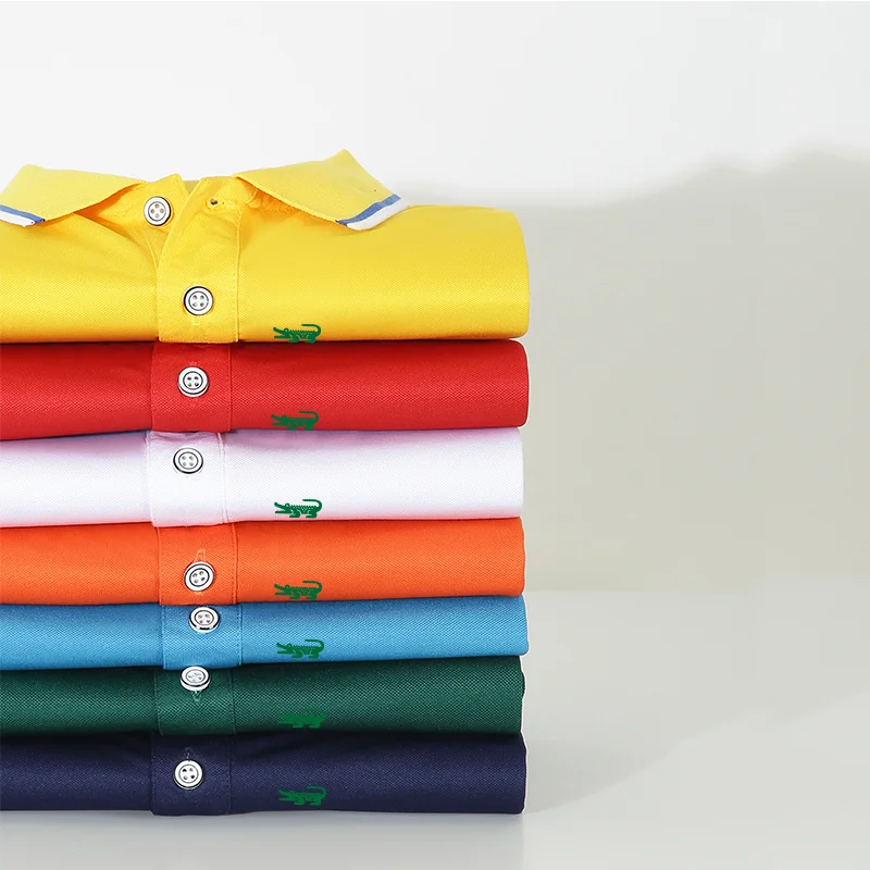 Мужская летняя рубашка-поло с коротким рукавом в стиле кэжуал |