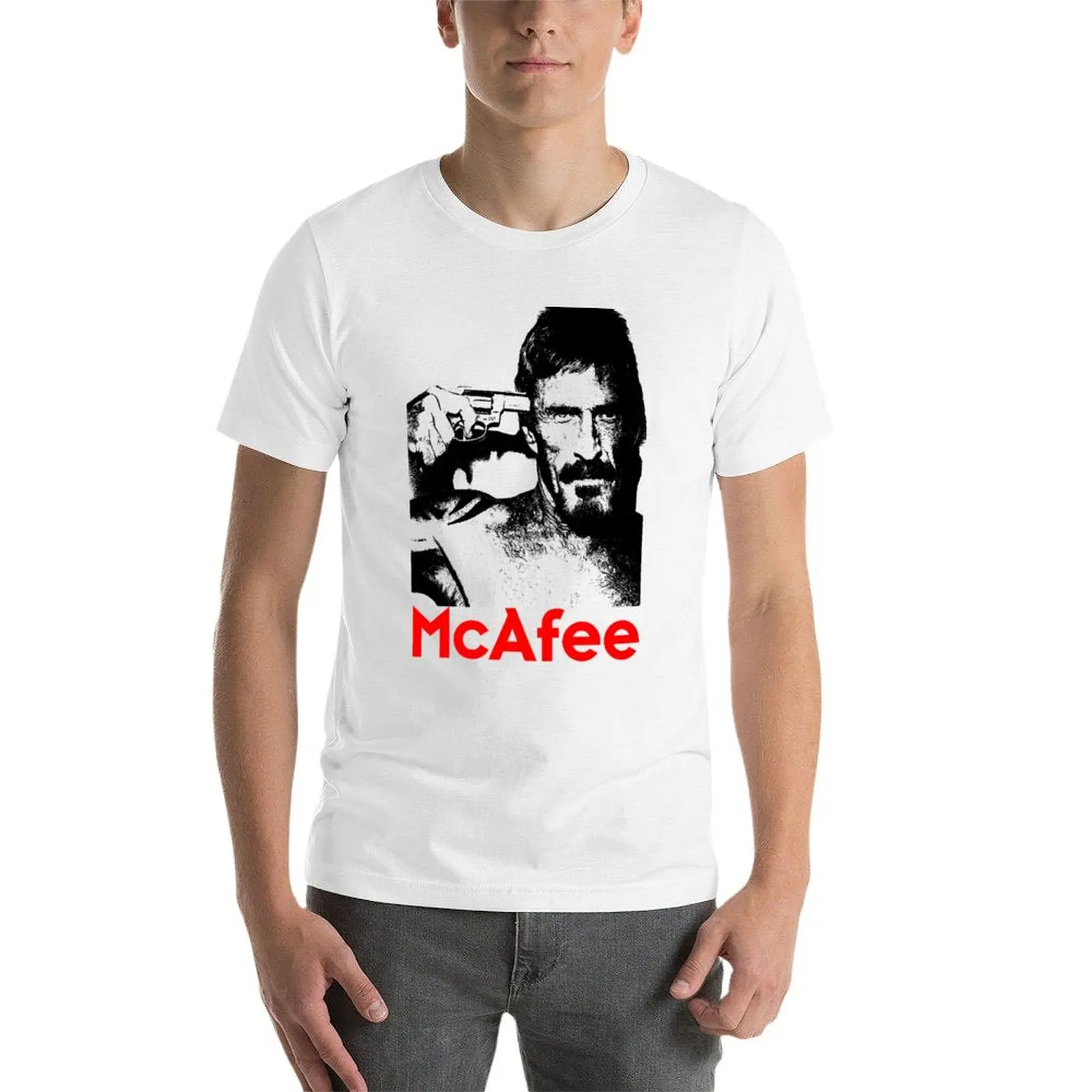 Фото Футболка McAfee, летняя модная повседневная футболка №3