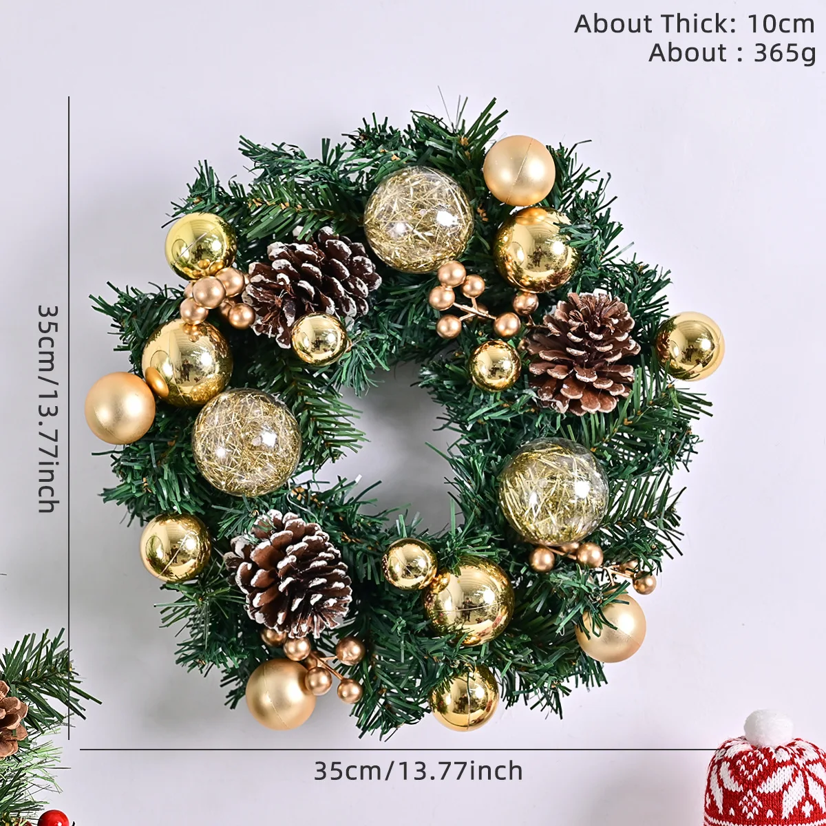 

Рождественский венок из шелка