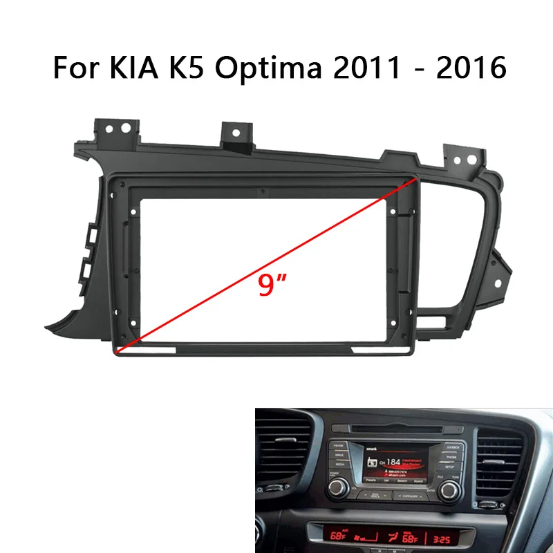 

2 Din Android Head Unit Car Radio Frame Kit For KIA Optima K5 2011-2016 Auto Stereo Dash Fascia Trim Bezel Faceplate