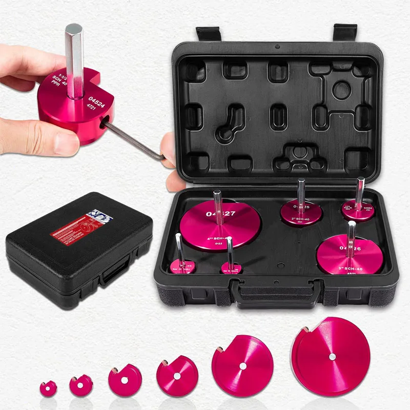 

04529 For PPRK6 Plastic Pipe Fitting Reamer Kit with Case Fit Into Standard 1/2" Drills, 04529 Pipe Fitting Tools, 6 PCS/Set
