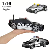 27cm childrens police toy light music english simulation car model boy 116 large car model toy birthday gift