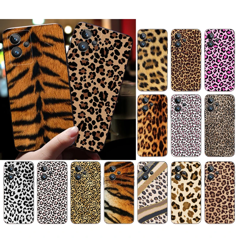 

Phone Case for Realme 10 Pro Plus 9 8 7 6 Pro Realme GT 2 Pro X2 Pro C21Y C11 RealmeX3 SuperZoom Leopard print Case