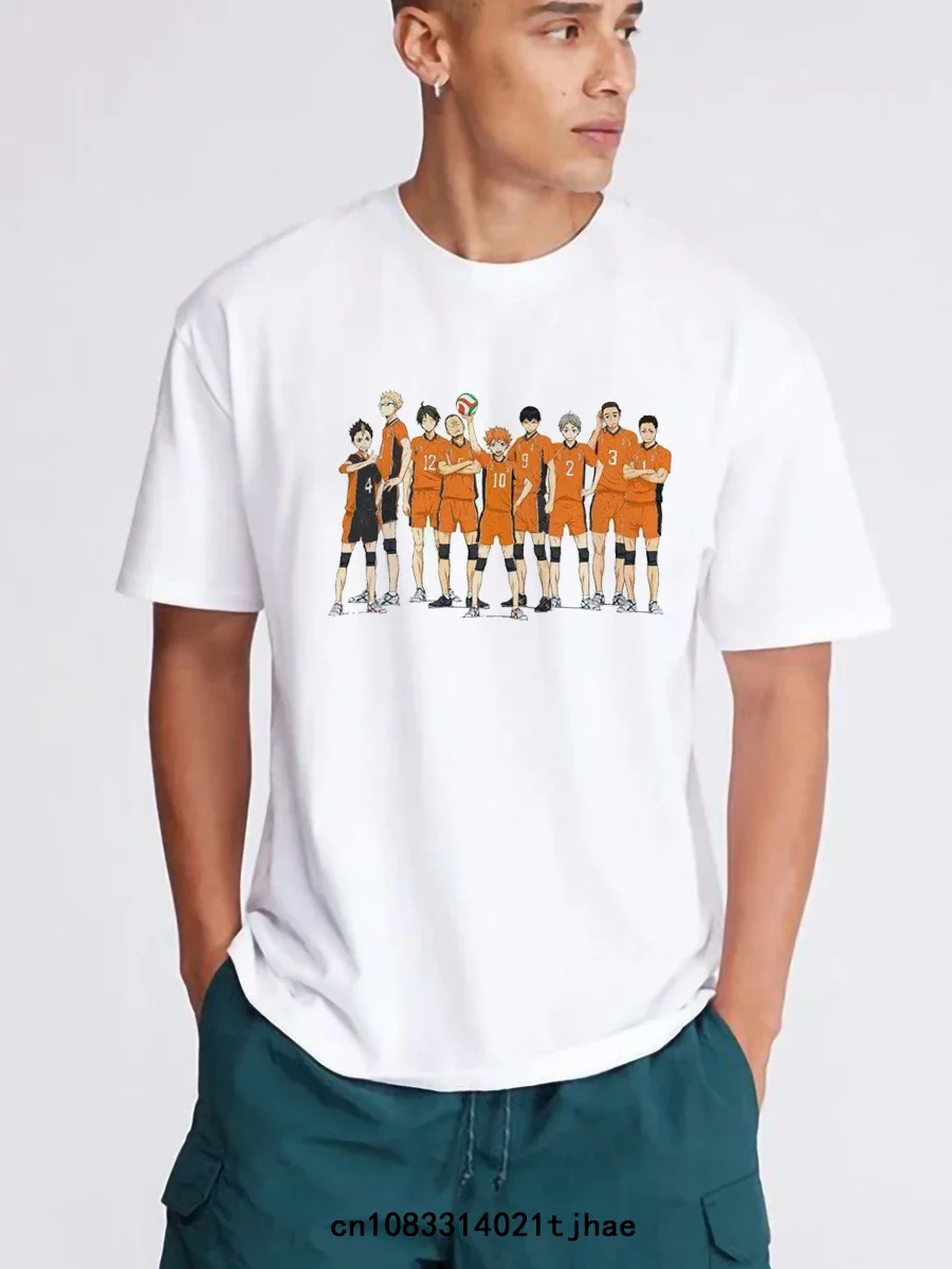 Haikyuu Karasuno Футболки С Аниме Для Мальчиков И Детей Короткими Рукавами Повседневная