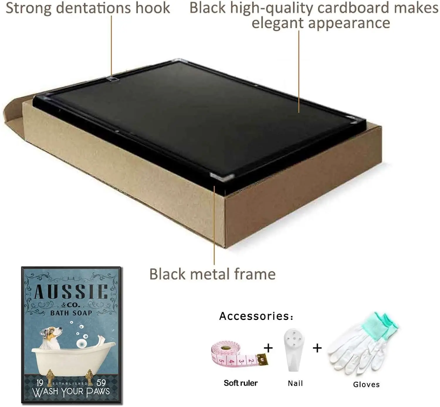 vemso ustrln Sheph Lovers Cnvs плакат Wll rt для кофейни Bthroom Home Deco decortve wll 16x