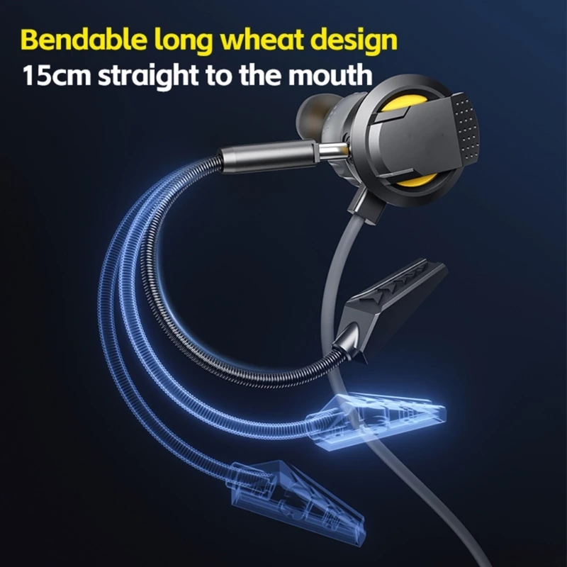 Игровые наушники RX5 с гибким микрофоном на штанге. Съемные дизайнерские