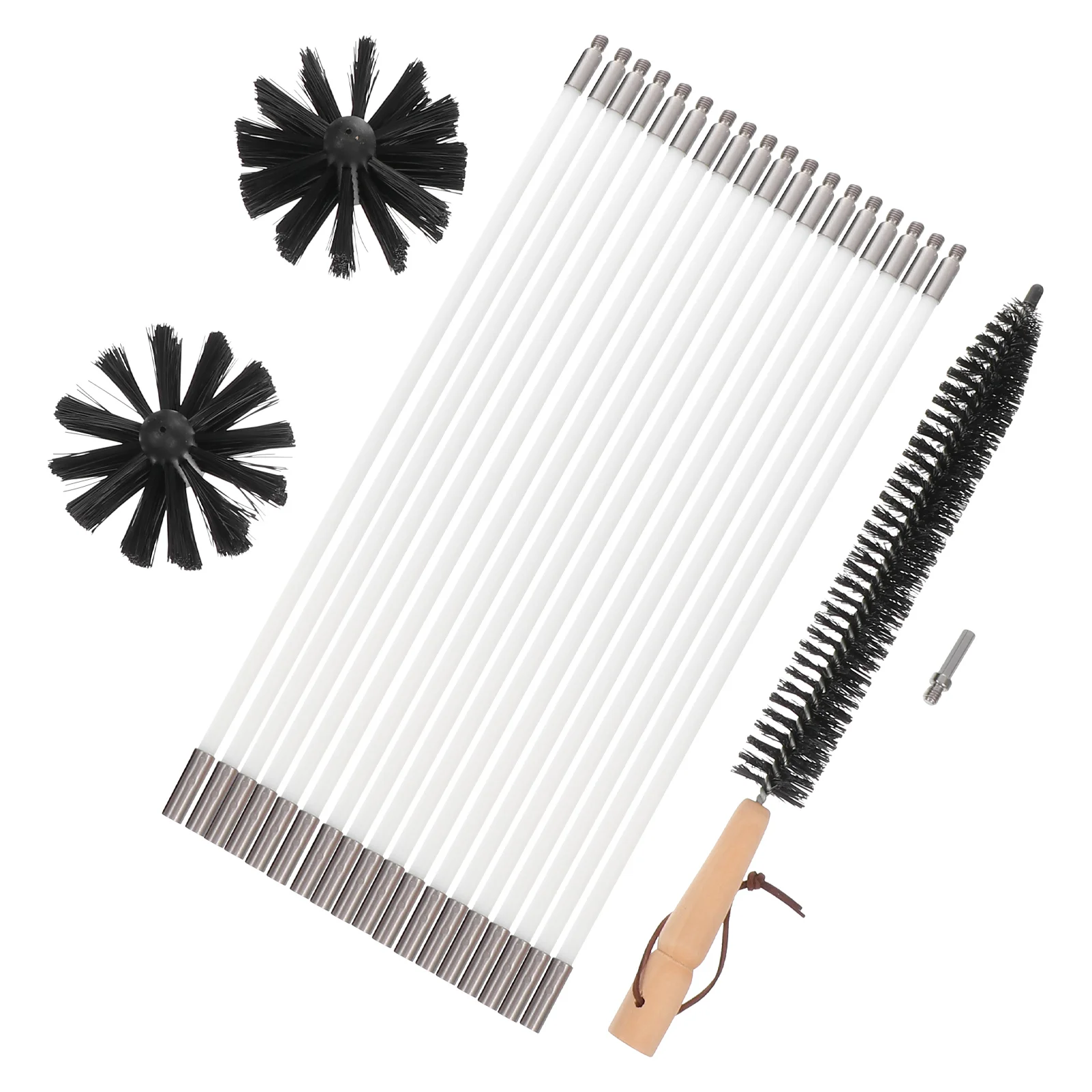 

Chimney Brush Cleaning Kit Vent Sweep Dryer Brushes Tool Flue Fireplace Tools Remover Lint Cleaner House Rods Set Pole Flexible