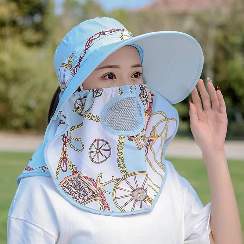 Женская шляпа для сбора чая Солнцезащитная шаль лица и шеи уличная с защитой от