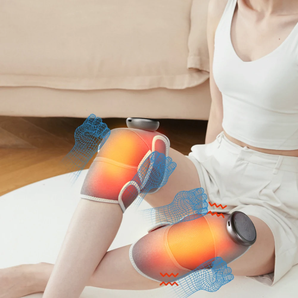 Electric Heating Knee Massager Hot Compress Leg Massage Apparatus Physiotherapy Joint Pain Relief for Leg Arthritis Elbow