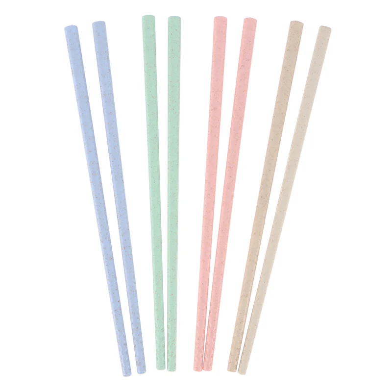 4 пары китайские палочки для еды из пшеничной соломы