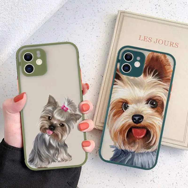 

Yorkshire terrier dog Phone Case matte transparent For iphone 14 11 12 13 plus mini x xs xr pro max cover
