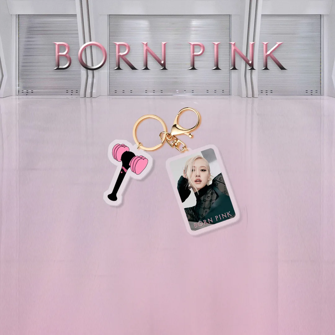 Фото Kpop Lightstick брелок чёрный Рожденный розовый Веном Дженни ломо карты Лиза Роза Jisoo фотокарты альбом отключение K Pop аксессуары №2