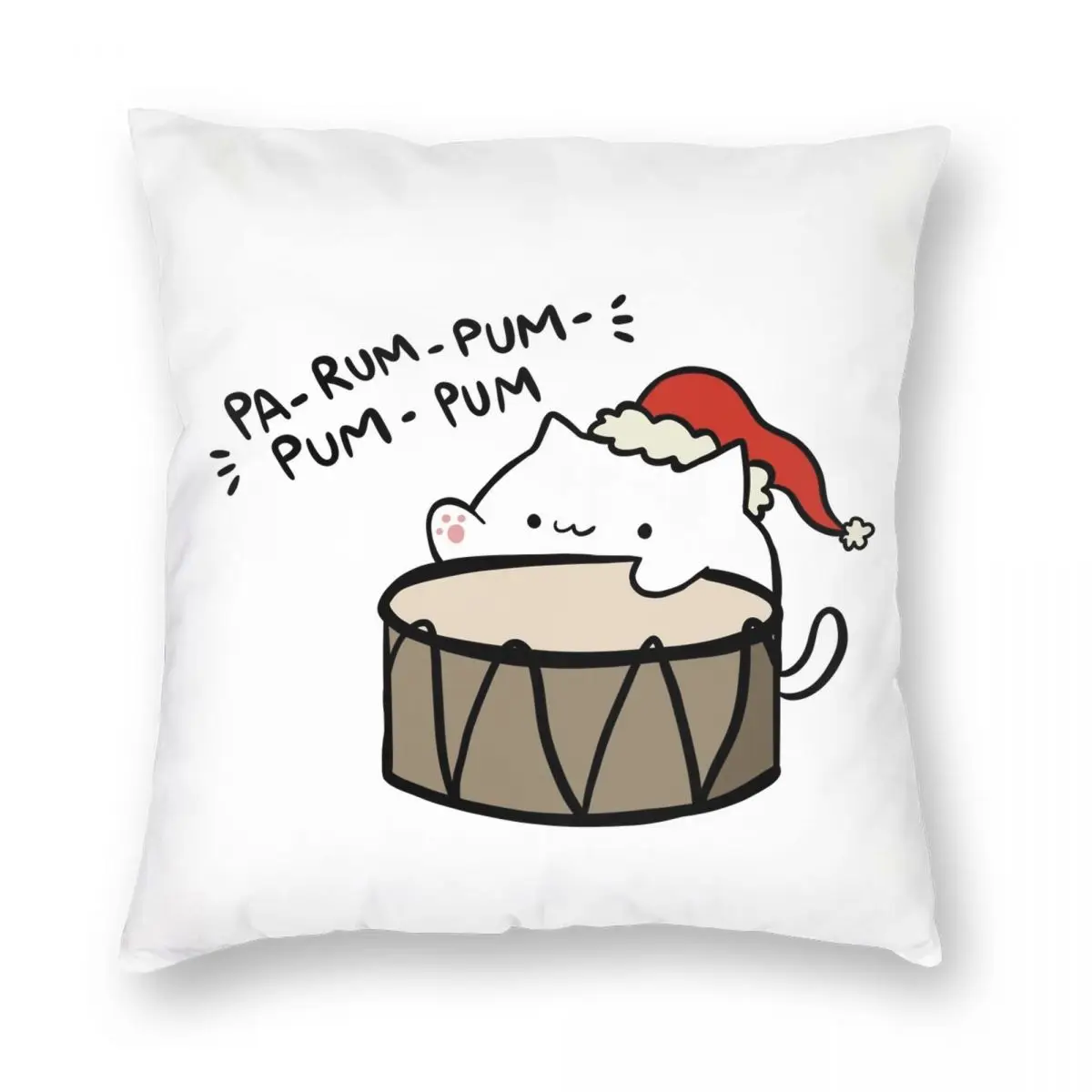 Чехол Pa-rum-pum из полиэстера и льна с бархатным узором на молнии декоративный