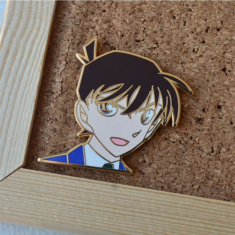 Металлический значок tective Conan Kaitou Kiddo Haibara Ai Amuroto Gin аксессуары для сумки книг в