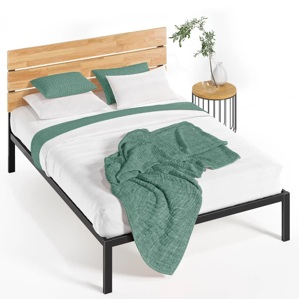 

,Paul 42" Metal Platform Bed Frame, Twin Size Bed Furniture Bedroom