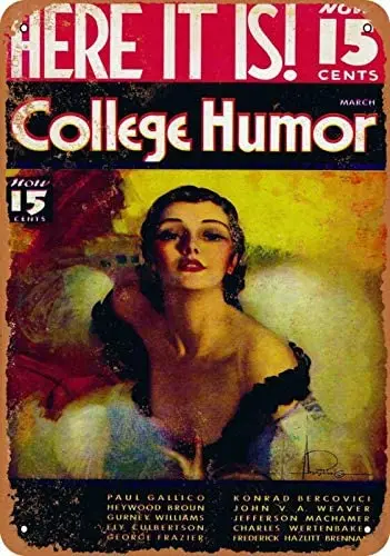 

College Humor Magazine - Rusty Look Vintage Signs Tin Signs Garage Home Wall Decoration