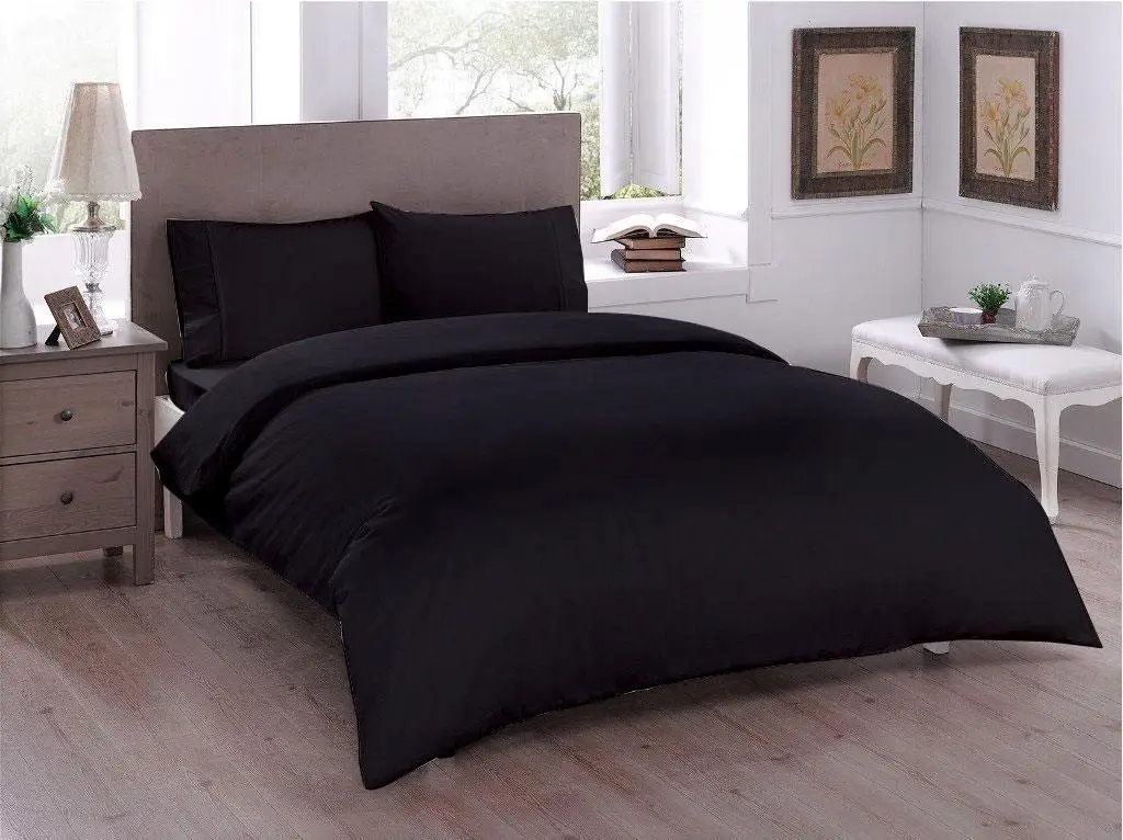 

Dowry disemi Pure double duvet cover set black