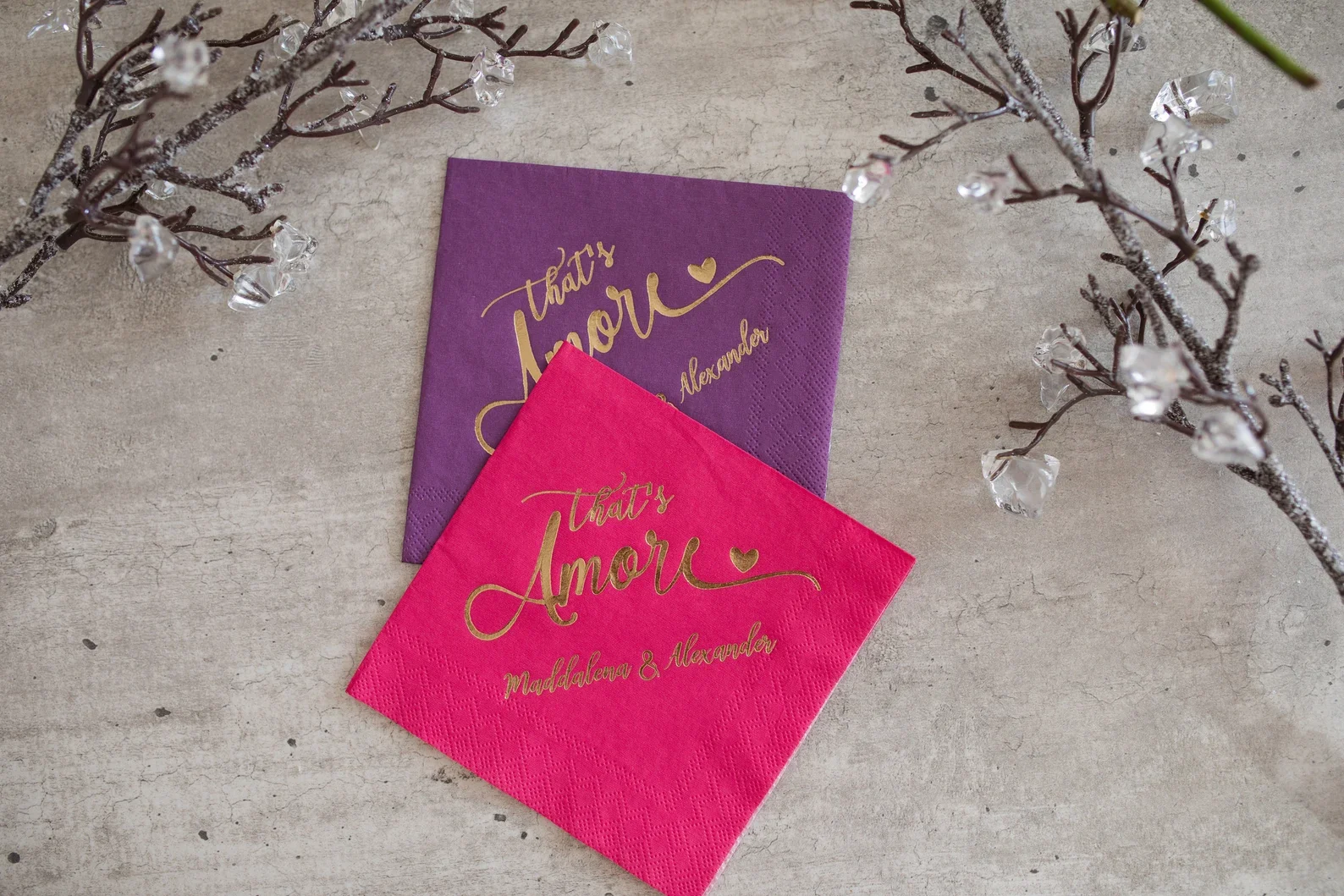 50 шт. персонализированные салфетки золотая фольга Bedruckte Servietten на заказ свадебные