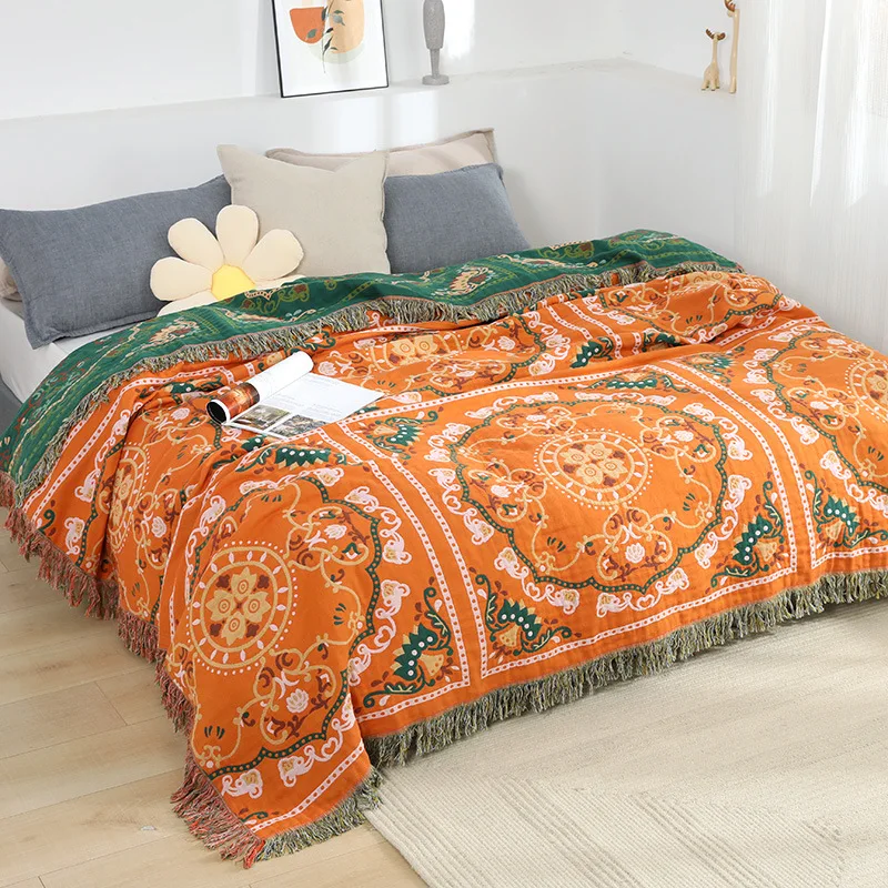 

Cotton Oversized Muslin Throw Blanket Bedspread for Kids Adults Soft Cozy Breathable Ideal for Layering Any Bed