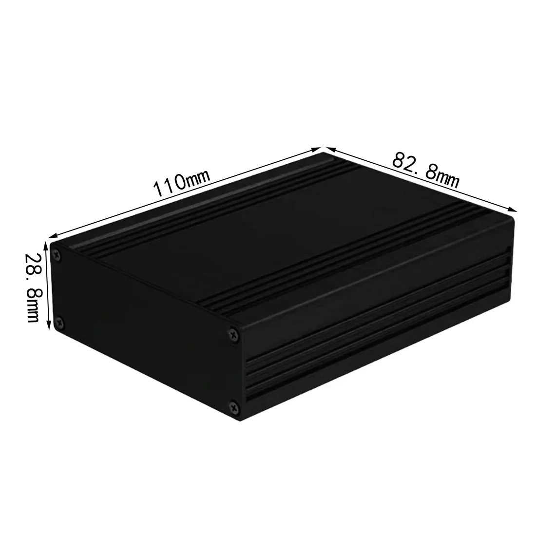 Алюминиевый корпус 82,8*28*90/100/110/120 мм, встроенная электрическая коробка, печатная плата, сделай сам, серебристый/черный/синий