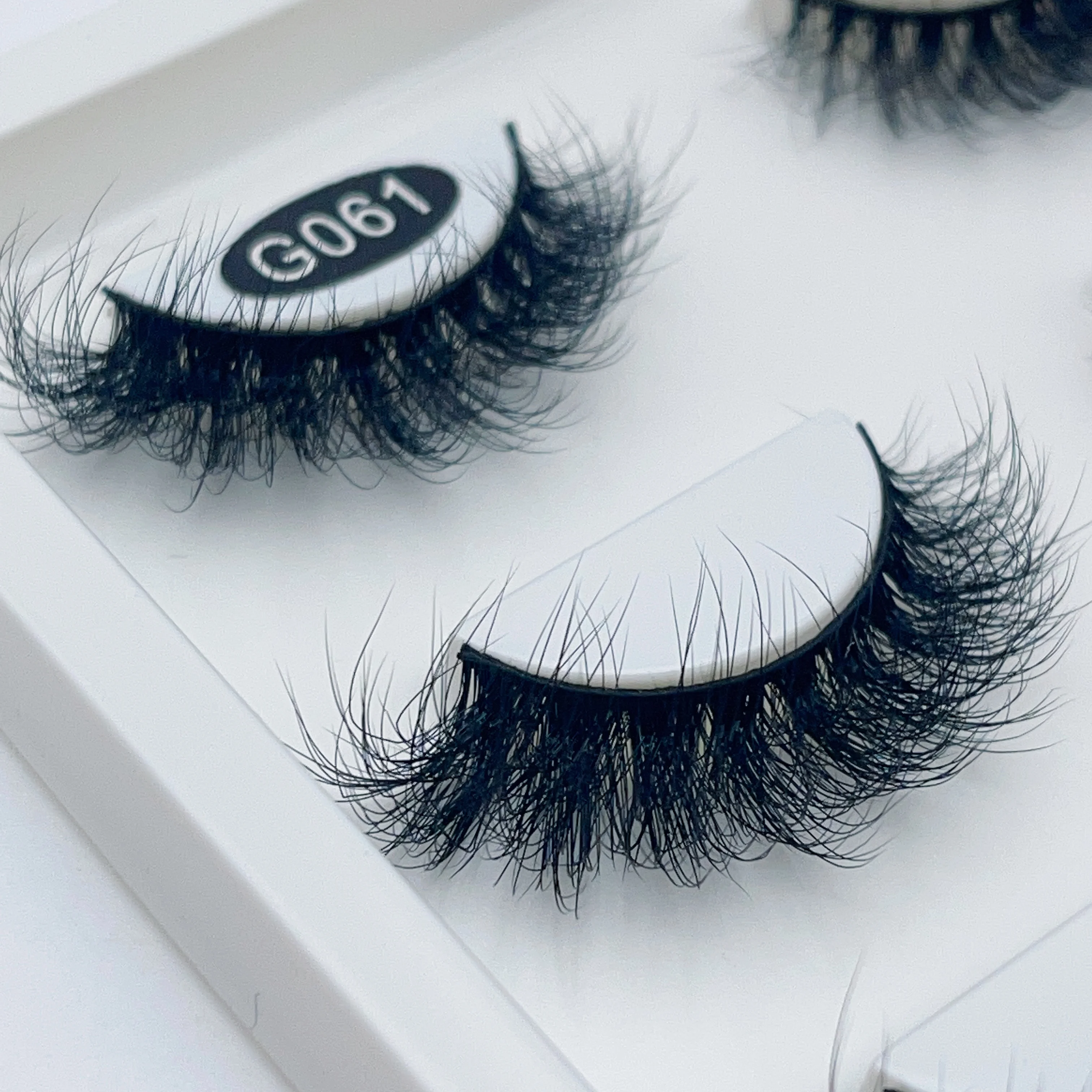 

6Pairs 18-25mm 3D Mink Lashes Bulk Faux with Custom Box Wispy Natural Mink Lashes Pack Short Wholesales Natural False Eyelashes