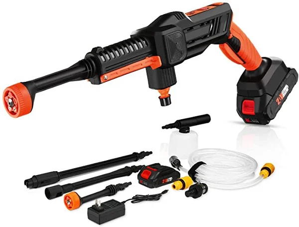 

NEW 2022 Cordless High-pressure Cleaning Machine, 20V 2.6Ah Household/automobile Cleaner, 218-508PSI High-pressure