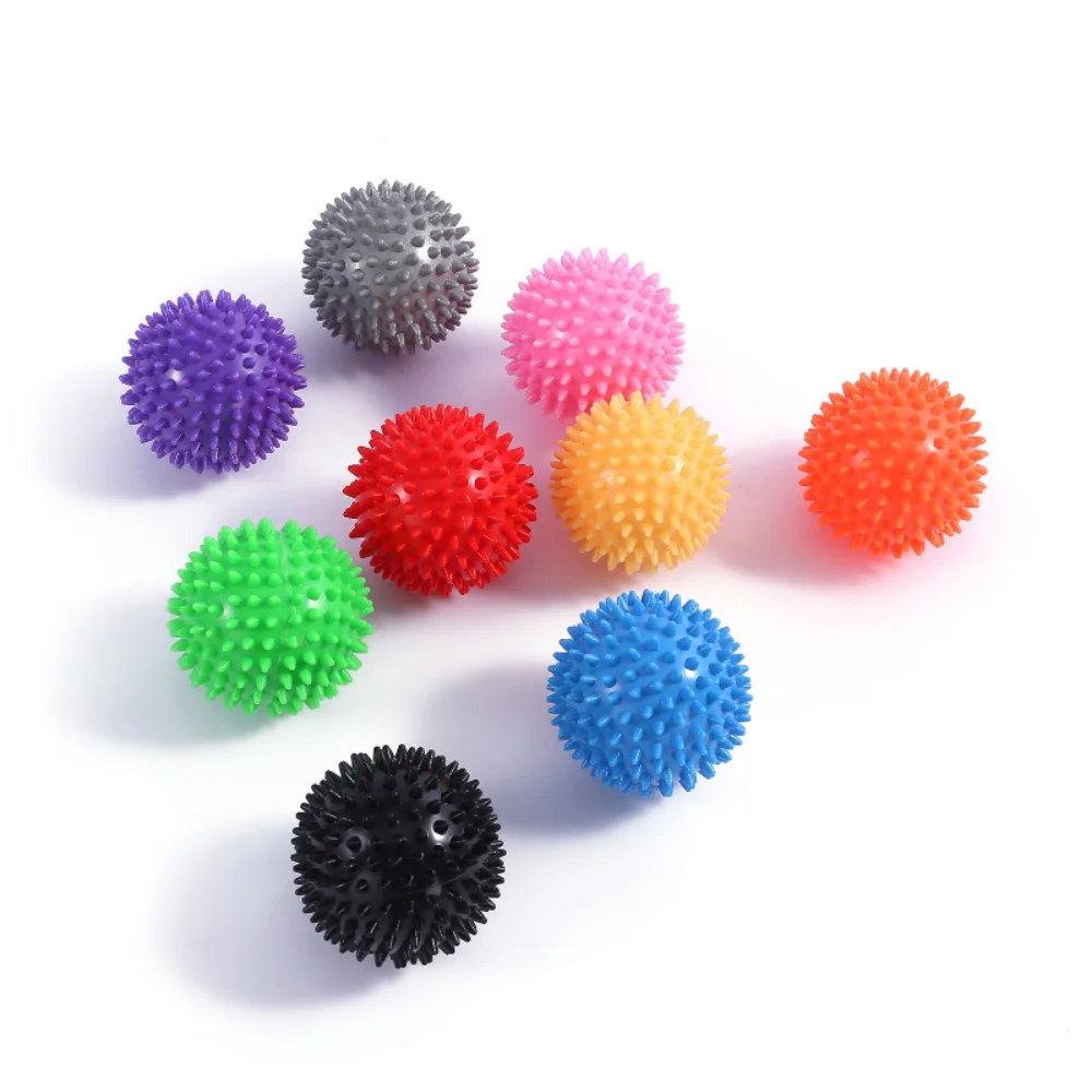 

Durable PVC Spiky Massage Ball Trigger Point Sport Fitness Hand Foot Pain Relief Plantar Fasciitis Reliever Hedgehog 7cm Balls