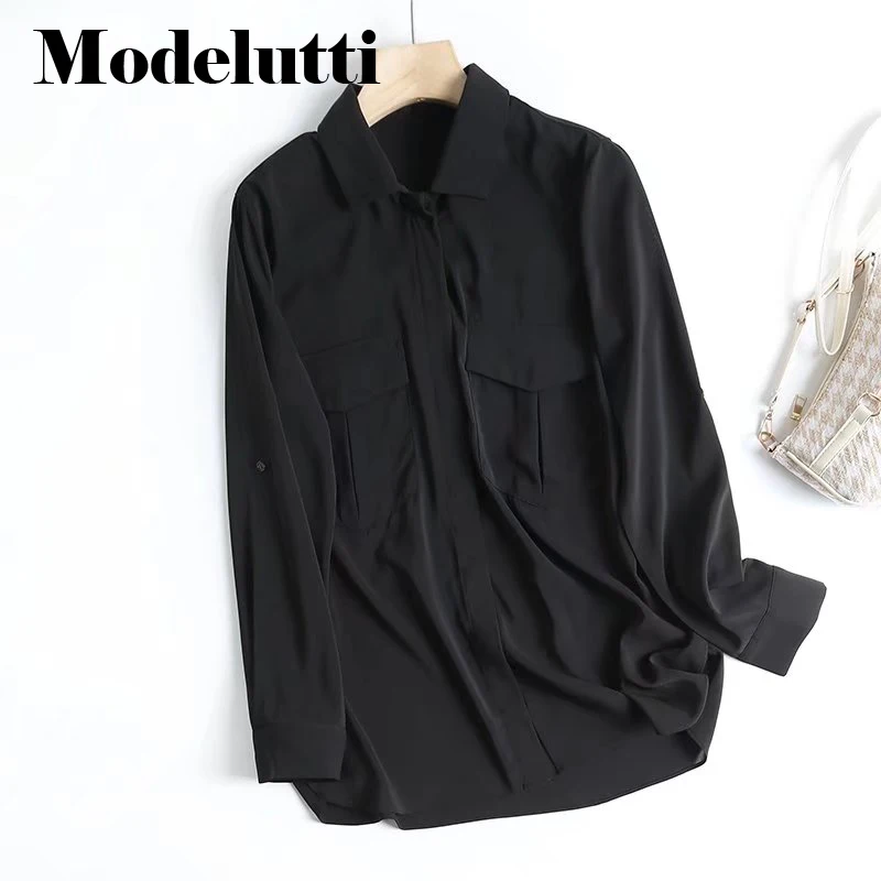 Новинка 2022 модная женская рубашка Modelutti на весну и осень с длинными рукавами