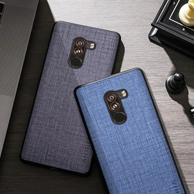 

New Textile Texture Case for Xiaomi Pocophone F1 Premium Shockproof Back Cover for Poco F1 Unti-Scratch Protective Phone Case
