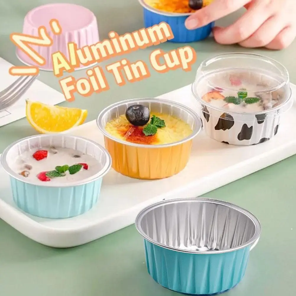 

10PCS Cupcake Liner Cake Wrappers Baking Cup Tray Case Party Box Aluminum Tools Paper Tin Foil Cake Pastry Cups Disposable G5Z7