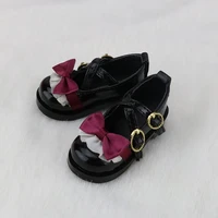 bjd shoes black white brown red doll leather princess shoes high heels for 14 bjd msd mdd doll accessories