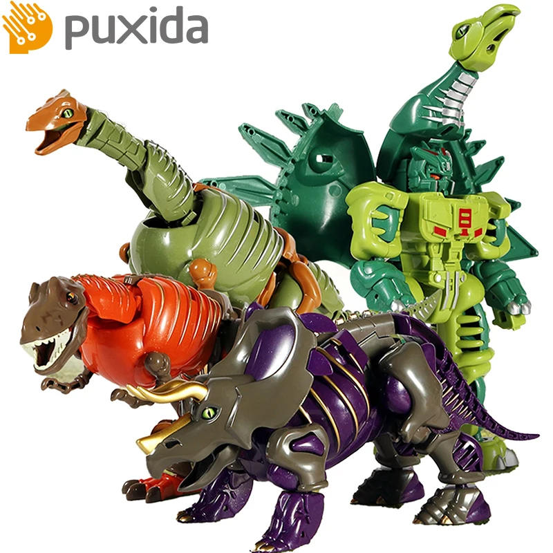 

PUXIDA Transformation Dinosaur Toys Action Figures Simulation Animal Dino Deformation Mini Birthday Gift Toy For 6+ Boys