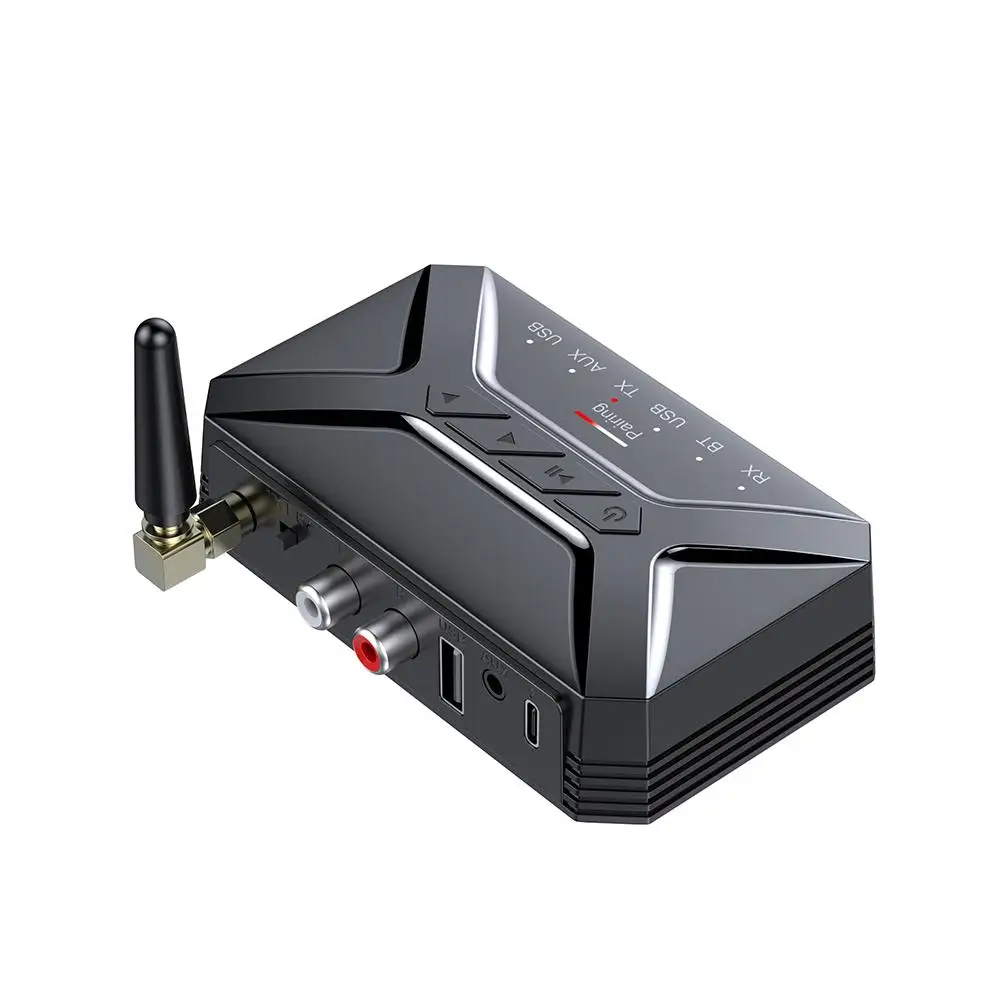 

Auto Bluetooth 5.0 Audio Transmitter Receiver Low Latency 3.5mm AUX Jack RCA 2.4G Wireless Adapter Wireless System for Car TV